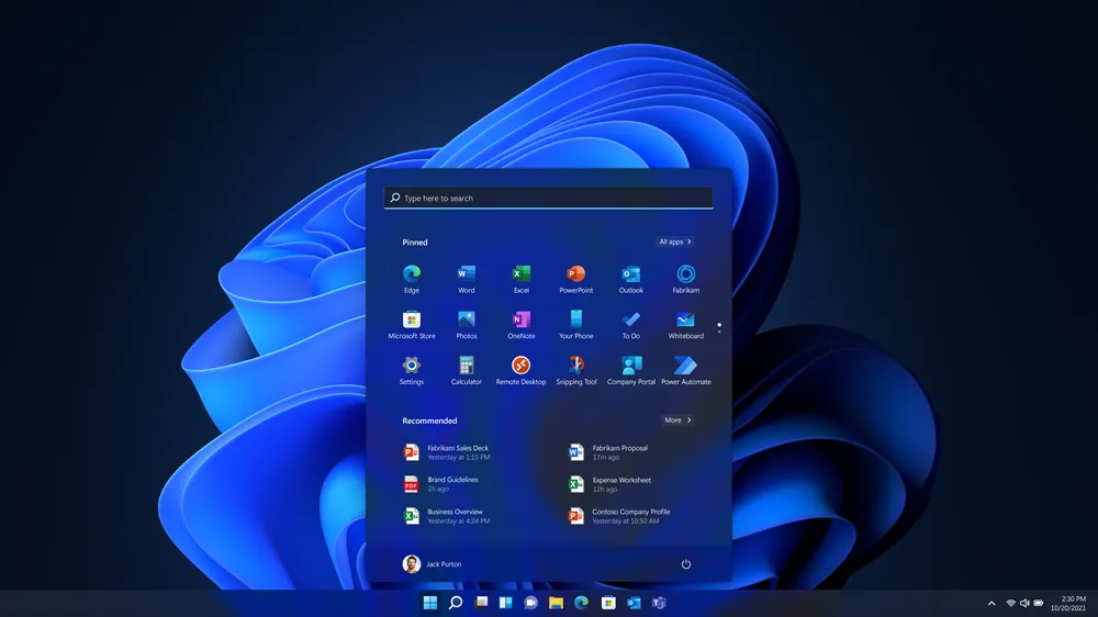 파일:Windows 11 바탕 다크.webp